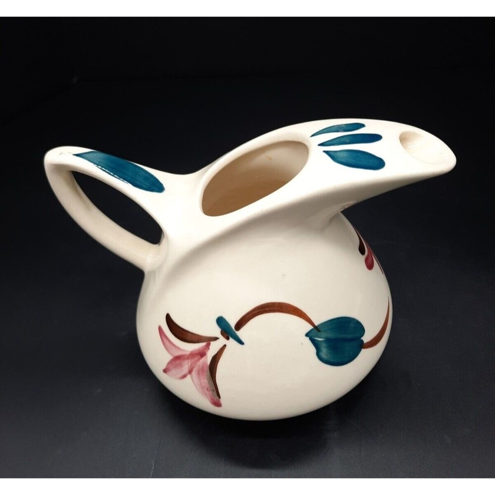 Vintage Puritan Pottery 1940's Slip Ware Pitcher Milk Jug